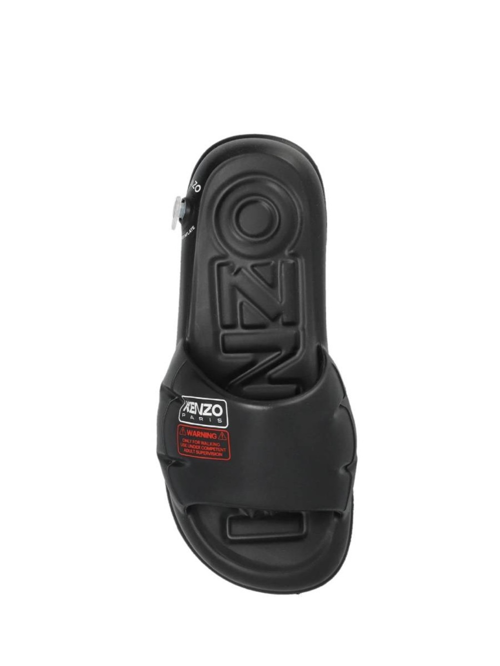 Kenzo Unisex Black Rubber Slide Sandals with Logo Accent - Picture 4 of 7